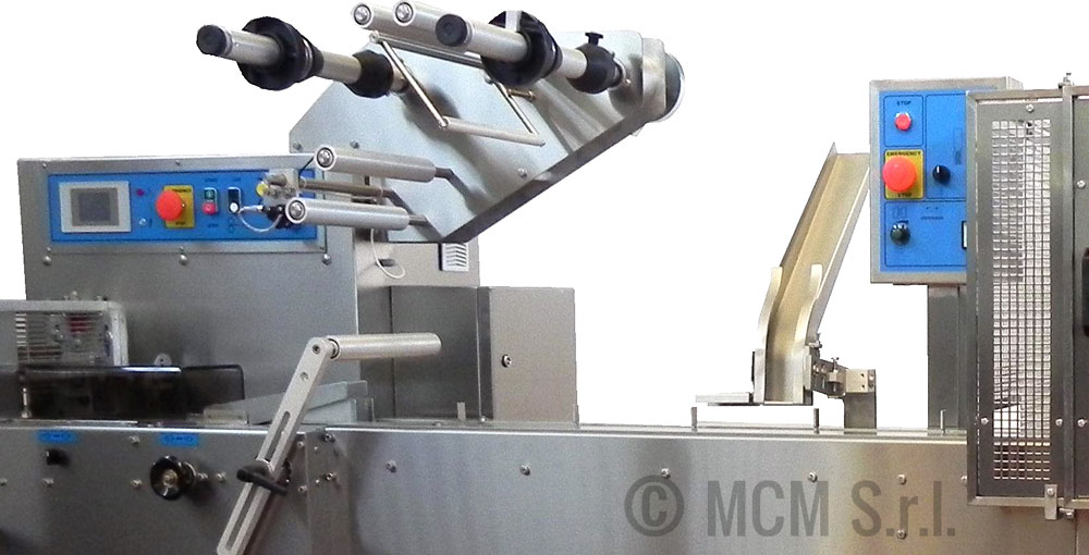 Particolar of wrapping machine M100 Sandwich